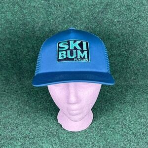 NEW Flylow Ski Bum Trucker Hat Mesh Back Adjustable Snapback OSFM Ocean Blue